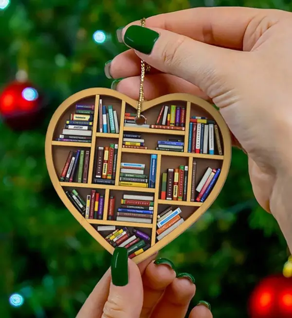 Heart Bookshelf Ornament lifestyle photo 1