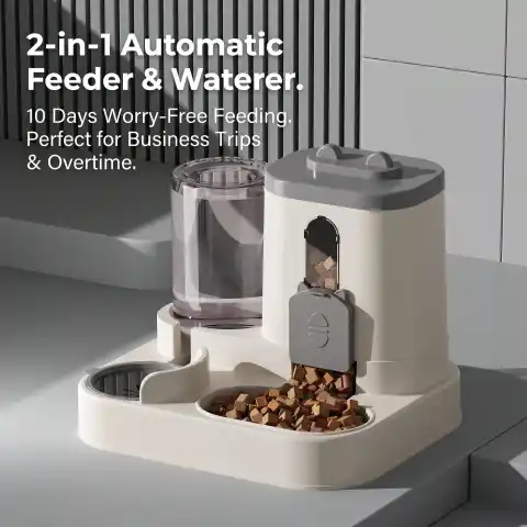 Automatic Pet Food & Water Feeder