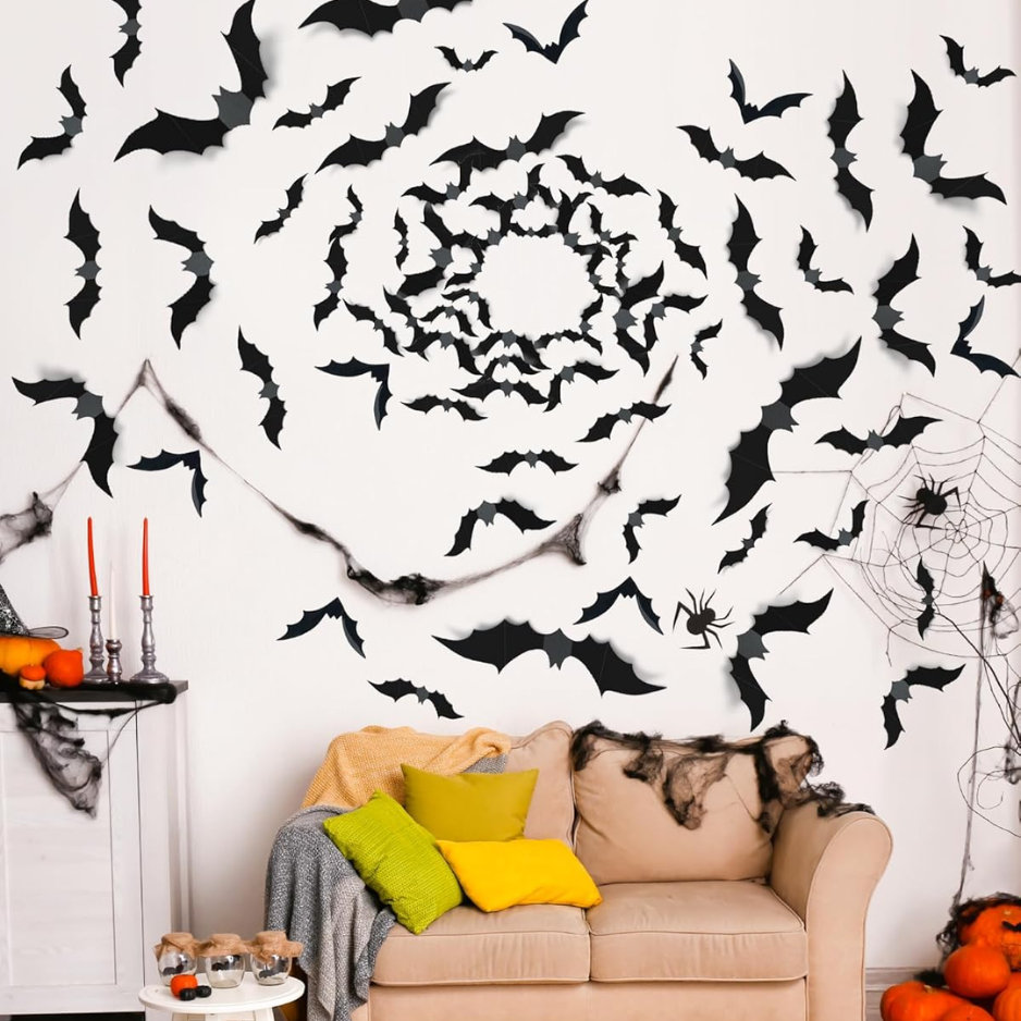3D Halloween Bat Wall Decorations