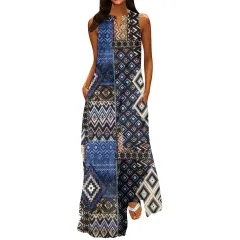 V-neck Pocket Floral Dress For Women - 9 Style - View 1
