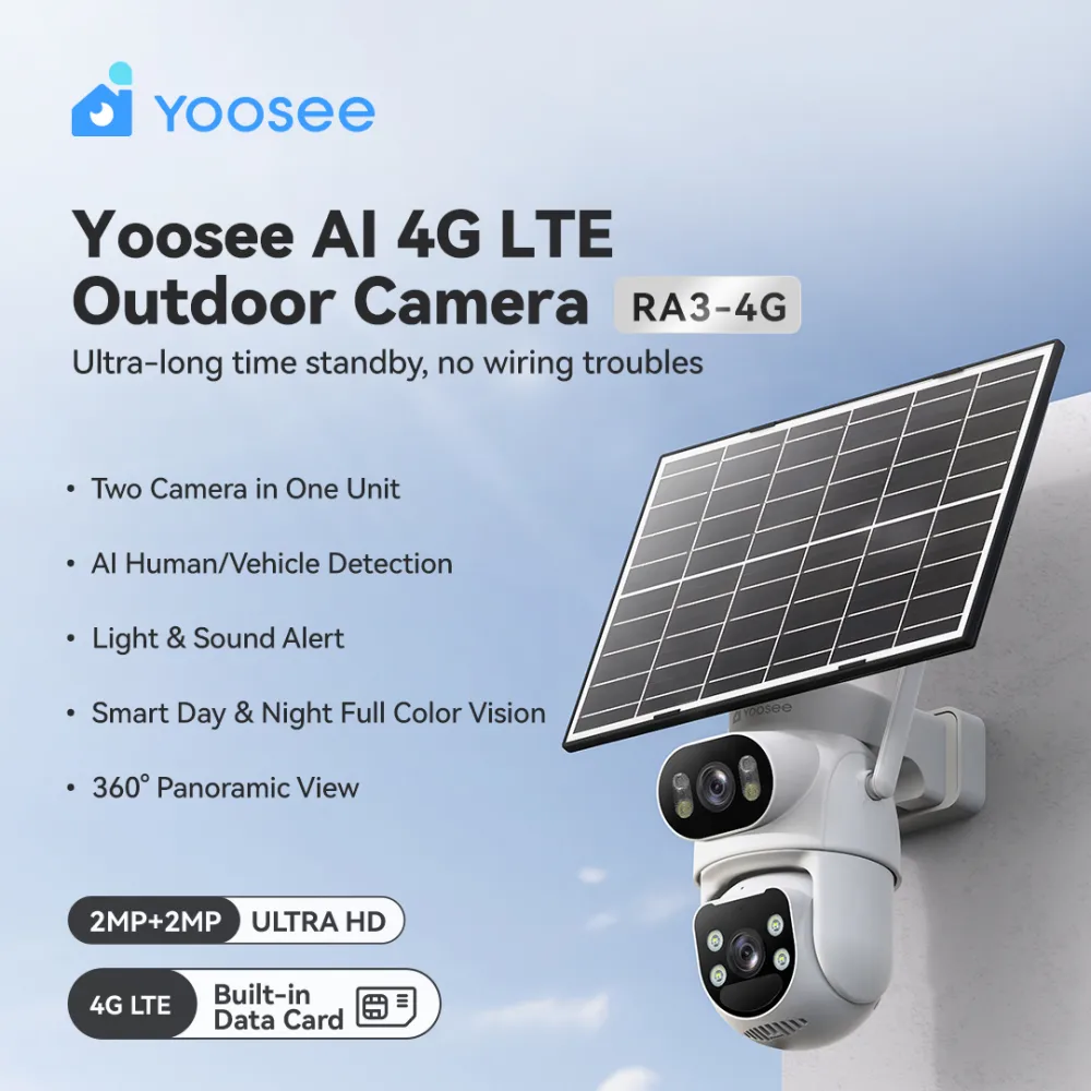 Yoosee 4G LTE AOV Battery Outdoor PTZ Camera