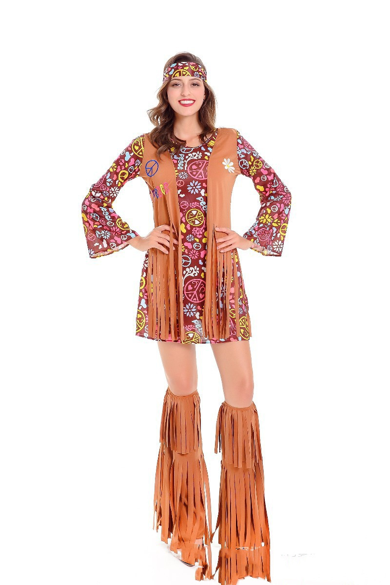 Women's Fringed Hippie Costume Retro