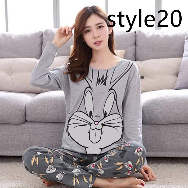 Title 27, Milk Silk Cartoon Long-sleeved Trousers Ladies ...