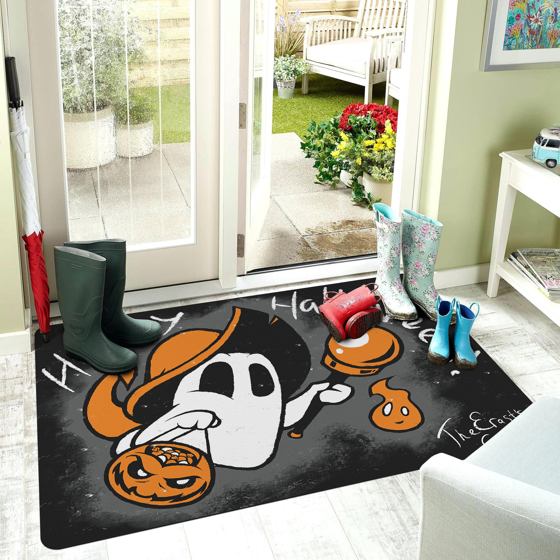 Halloween Q Version Ghost Kitchen Anti-slip Floor Mat - Image 1