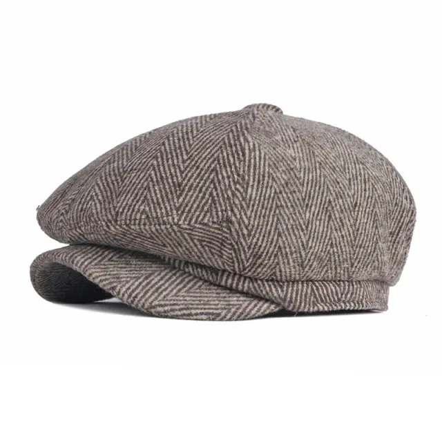 British Retro Octagonal Hat Leisure Literature Coffee - Shop at LoveMi