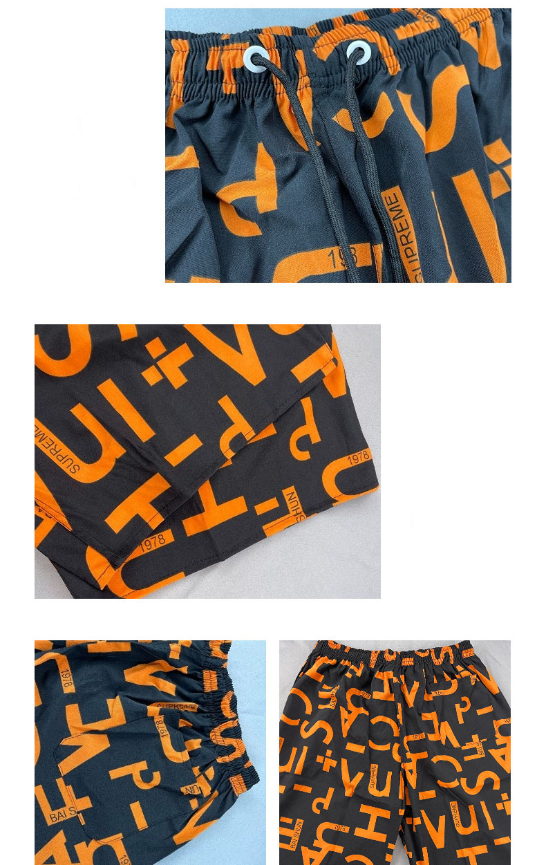 Title 3, Printed Board Shorts Drawstring Casual Pants Su...