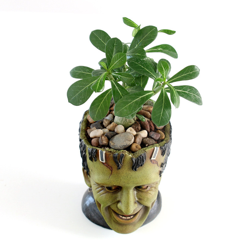 Resin Frankenstein Flower Pot