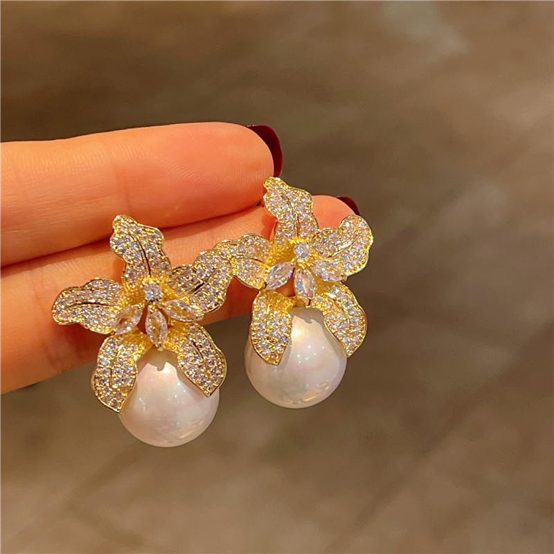 Title 6, S925 Silver Needle New Full Diamond Lily Flower...