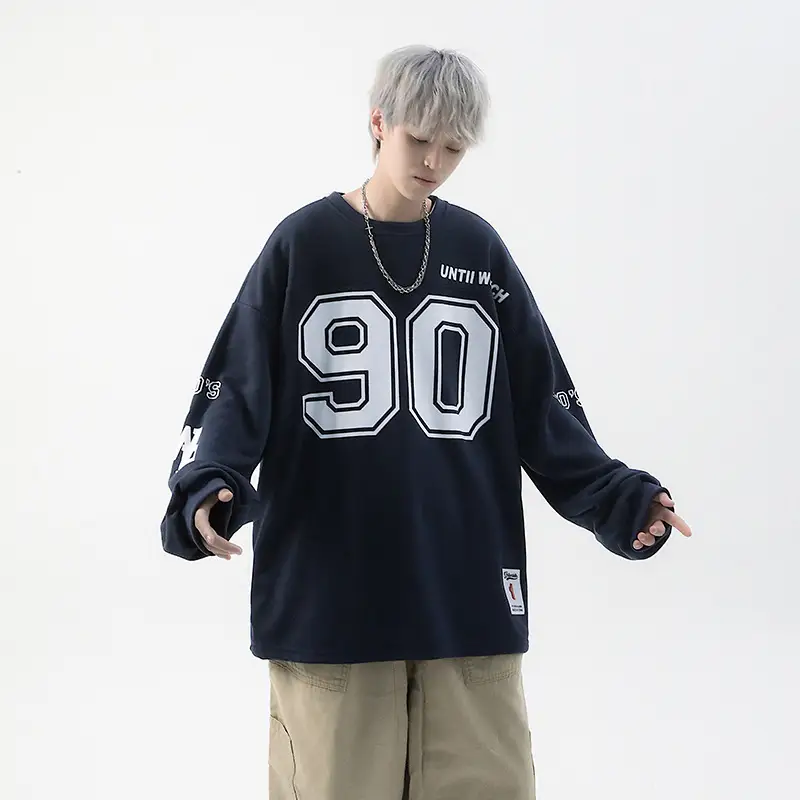 American Retro Street Pullover Sweater Print