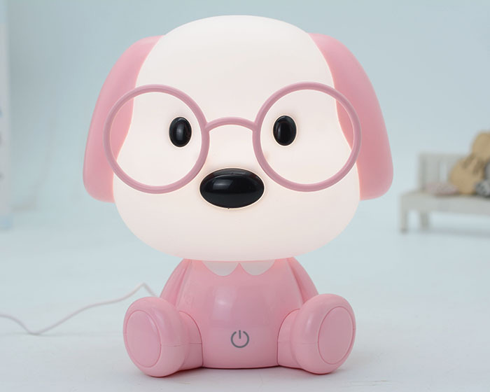 Small Cute Dog Lamp with Glasses