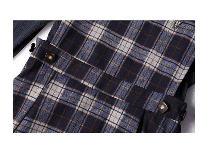 British College Style Vest A-line Skirt