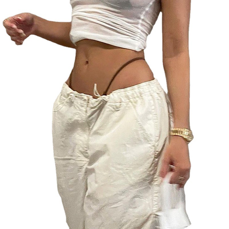 Women's Fashion Breathable Low Waist Wide Leg Casual Pants
