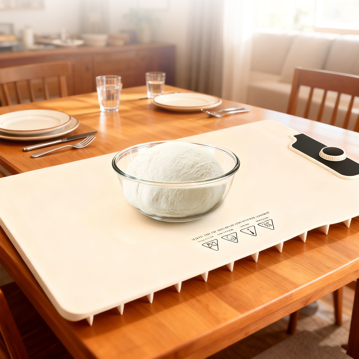Food Warming Mat 23.6X15.8In 300W Fast Heating Electric Silicone Food Warmer With 14 Temp Levels 10Hrs Timer Settings Roll-Up Portable Hot Plates Heat Pad For Parties Buffet — foto 9