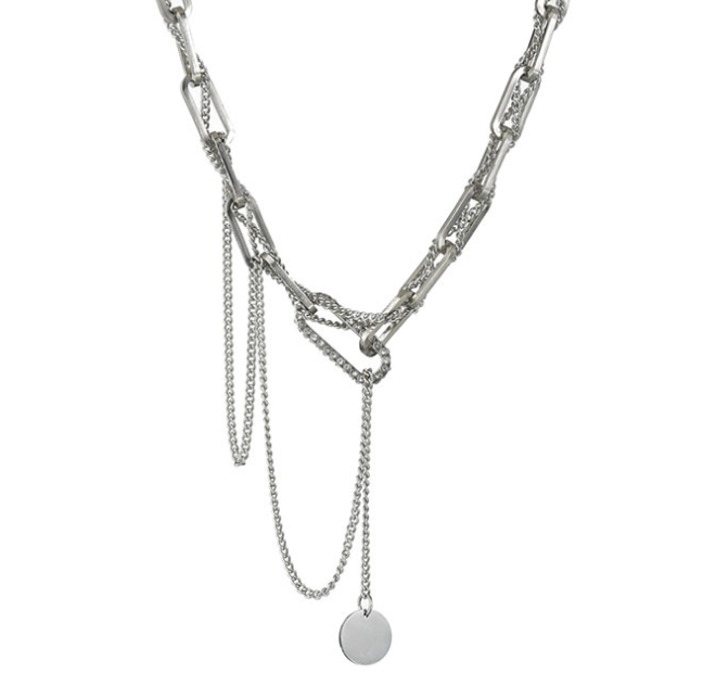 Stitching Chain Necklace With Diamonds Ladies Short Clavicle Chain