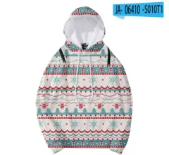 Christmas Element Printed Detachable Hooded Loose Women's Sweater - Style6-4Xl - View 1