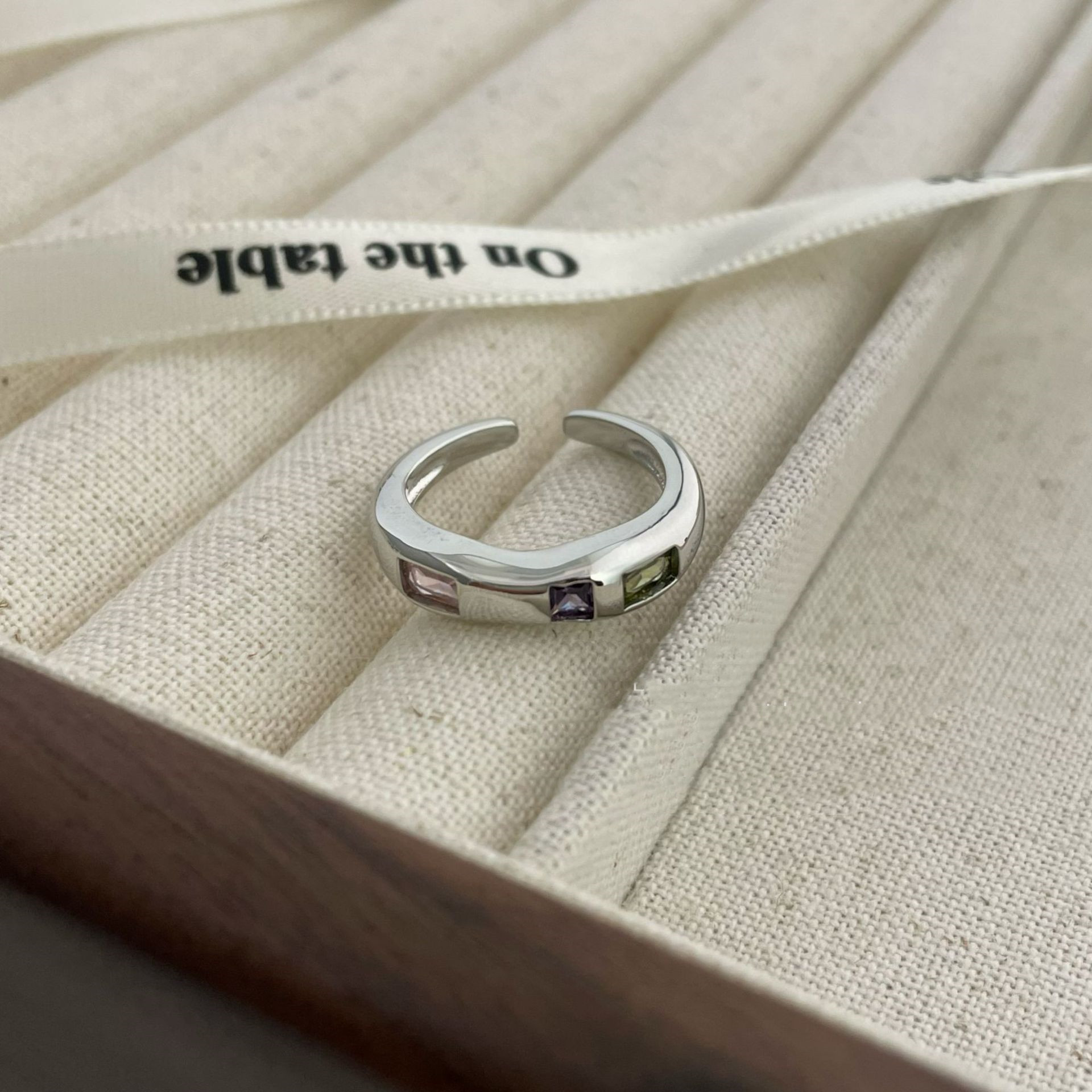 Sweet Small Colored Love Zircon Ring