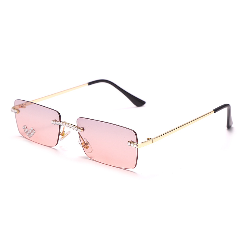 Title 7, Fashion Trendy Frameless Trimmed Sunglasses