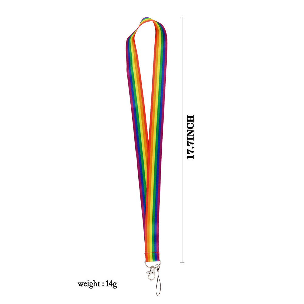 Rainbow Mobile Phone U Disk Document Lanyard Key Chain