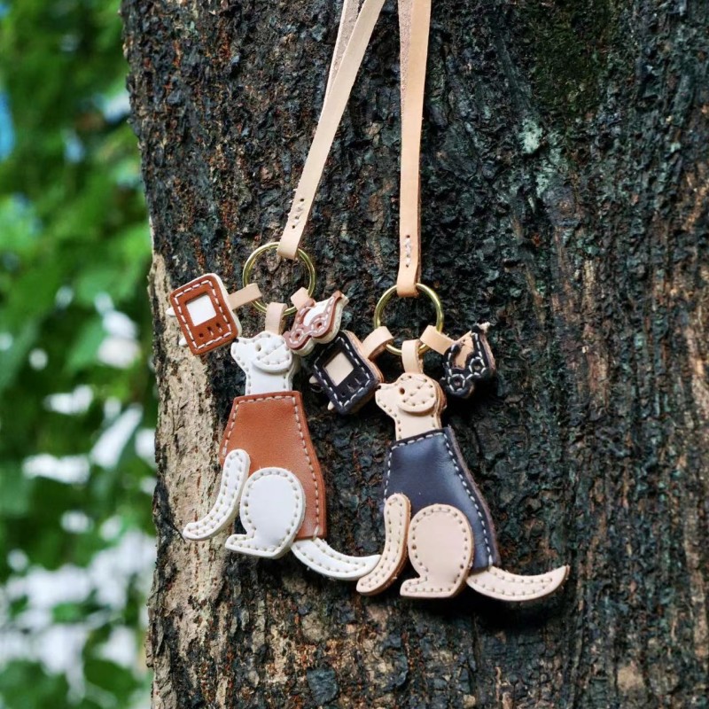 Title 3, Cute Leather Animal Pendant Keychain