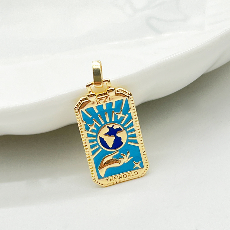 European And American Tarot Card Street Hip Hop Pendant