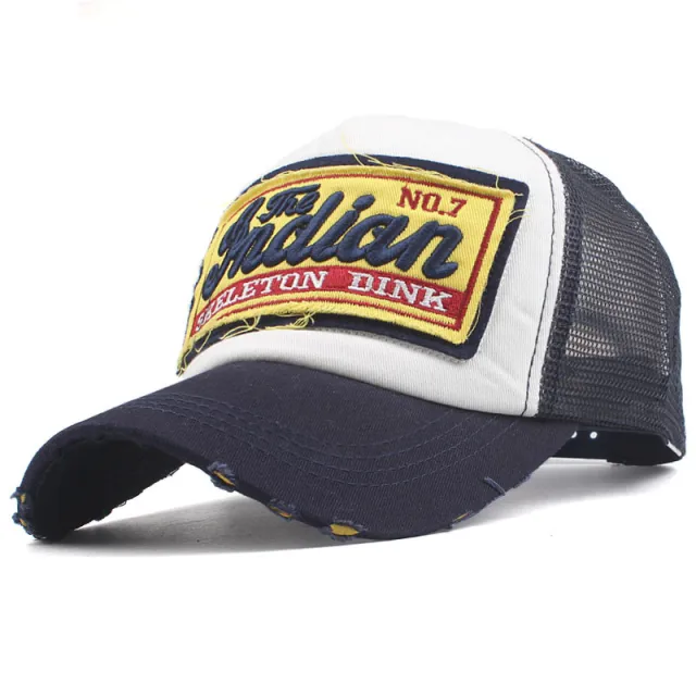 Fashion Stick Mesh Baseball Cap Navy - Shop at LoveMi