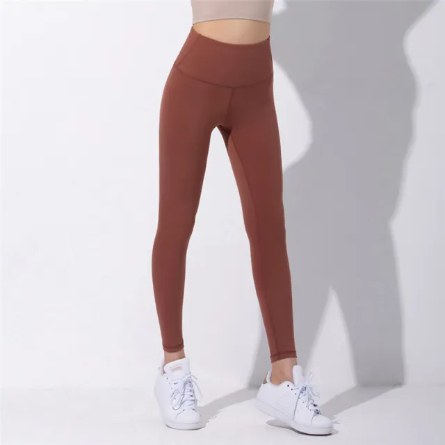 Yoga Pants Women's Fitness Pants Peach Hips Quick drying Tight Running Sports Bronze - Shop at LoveMi