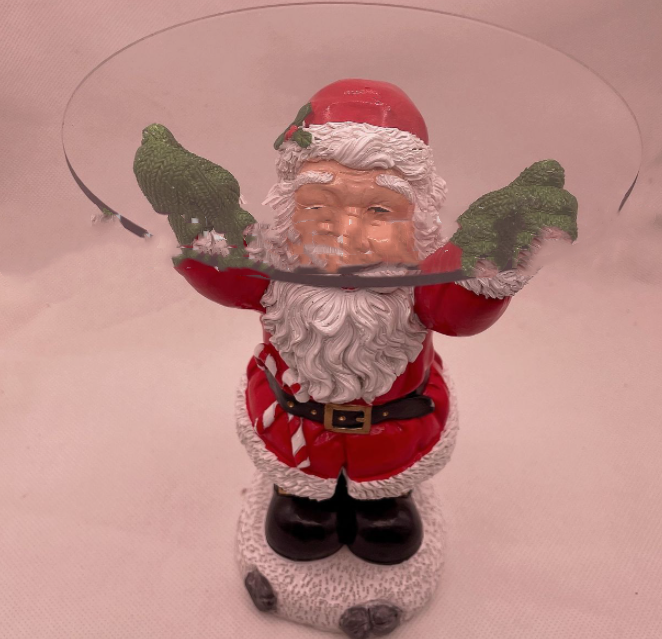 Santa Claus with a plate