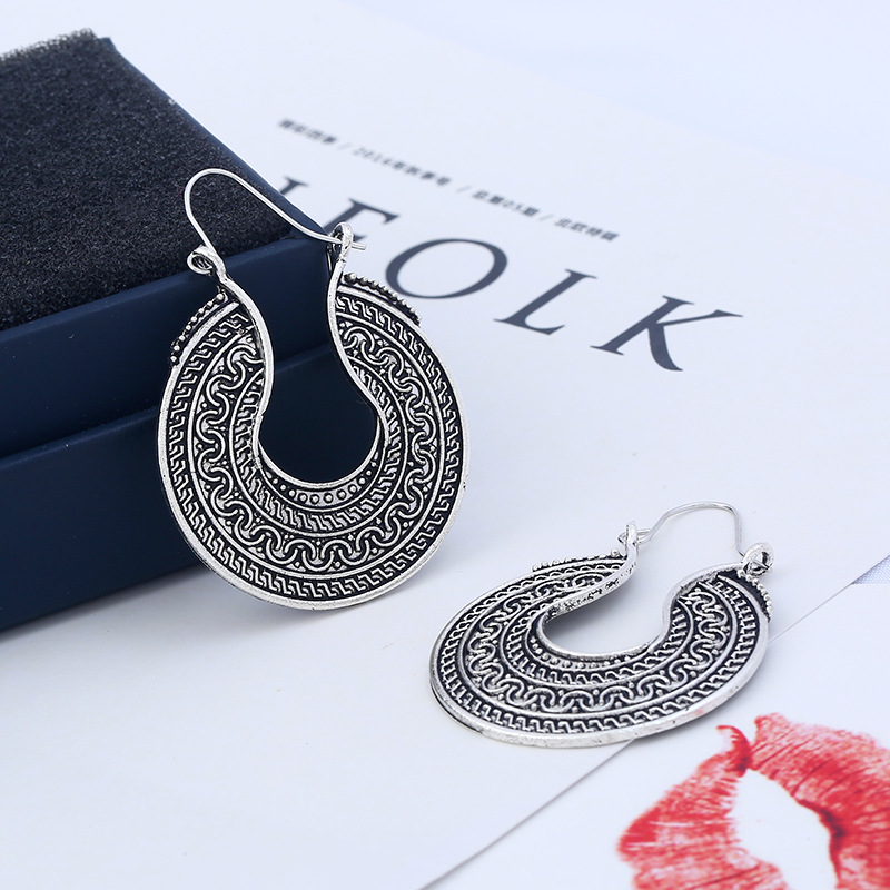 Personalized And Exaggerated Retro Bohemian Metal Earrings