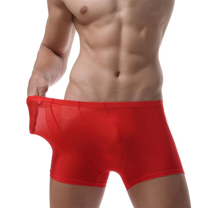 Title 5, Cueca Masculina Ice Silk Transparente Elástica ...