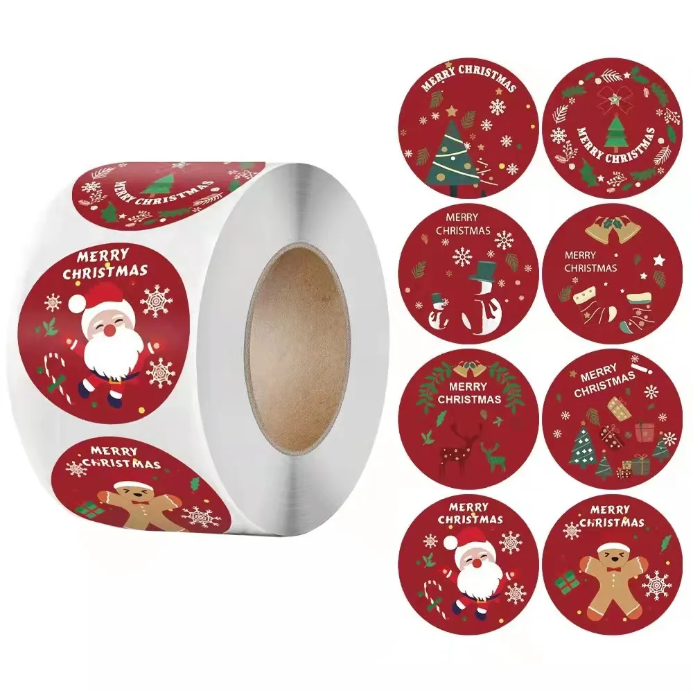 Christmas Decoration Gift Wrap Stickers - Picture Color F