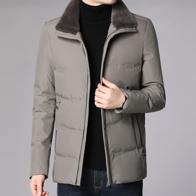 Title 4, Thick, warm white duck down hooded jacket provi...