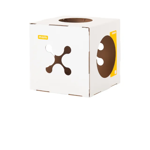 Castle Corrugated Paper Cat House Villa Carton Wear Resistant Cat Litter Cube Electronic - Shop at LoveMi