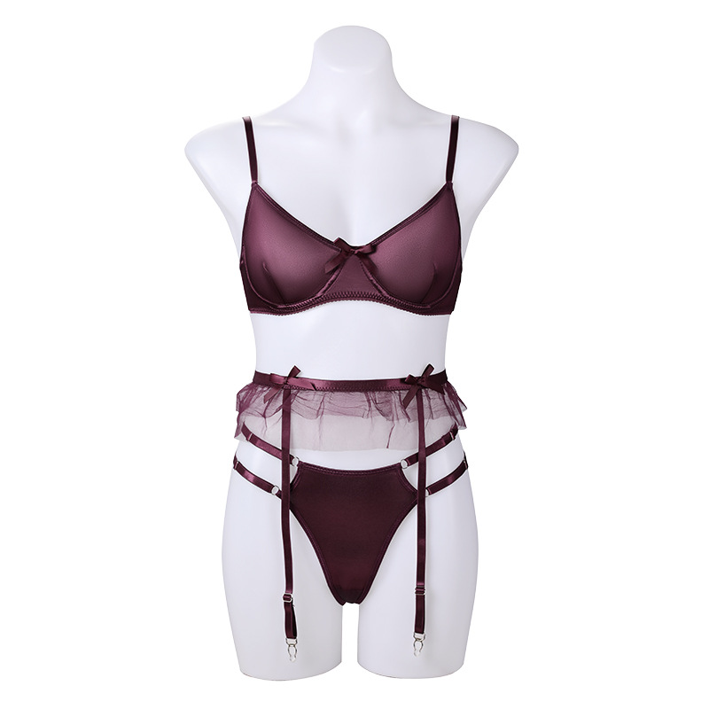 Fashion Girls Three Piece Underwear Set Purple - Shop at LoveMi