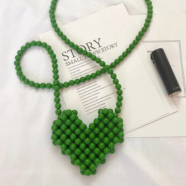 Pearl Foreign Air Concave Modeling Photo Purse - Green