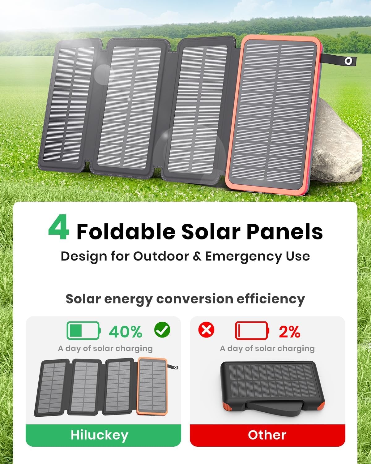 1O000000mAh Solar Power Bank Waterproof 2USB LED Battery Charger For Cell Phone — foto 4