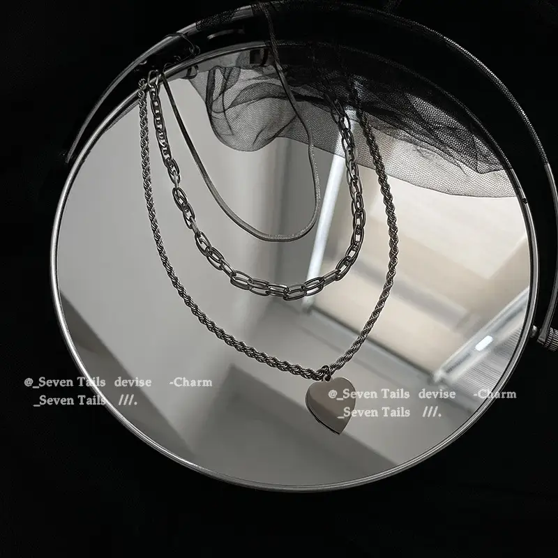 Stainless Steel Multilayer Love Necklace For Women