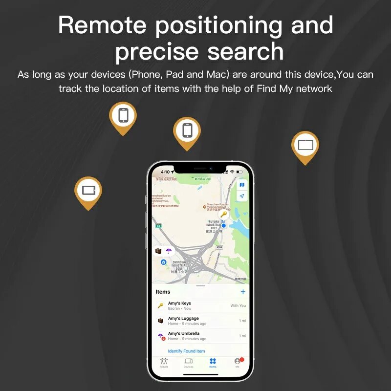 Bluetooth GPS Tracker For Air Tag Replacement Via  Find My To Locate Bag Bottle Card Wallet Bike Keys Finder MFI Smart ITag — foto 3
