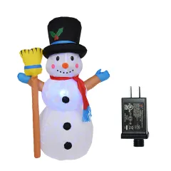LED Light Inflatable Model Christmas Snowman Colorful Rotate Airblown Dolls Toys For Holiday Household Party Accessory - Us - View 1