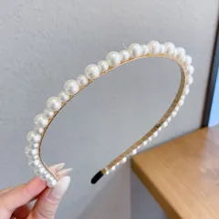Sen Simple Pearl Thin Headband Hair Accessories Headband - View 1