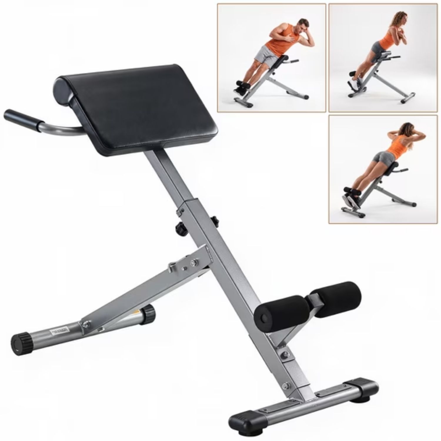 Roman Chair Hyperextension Bench, Adjustable Back Extension Machine, Foldable, Heavy Duty Frame For Glutes, Hamstrings And Core image 2