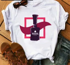 Collar Loose Fashion Casual Ladies T-Shirt Short Sleeve - 32501White - View 1