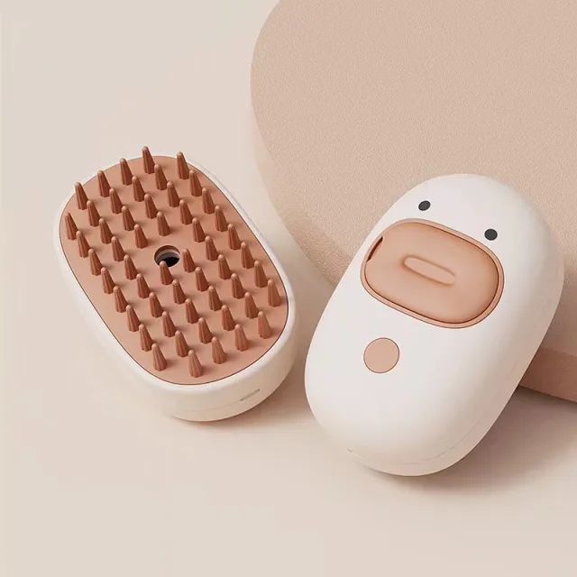 Cat Steam Brush Dog Steam Brush Silicone Steam Pet Brush For Dogs Cats Massage Cleaning And Removal Of Loose Hair Pet Hair Brush Grooming Tool White - Shop at LoveMi