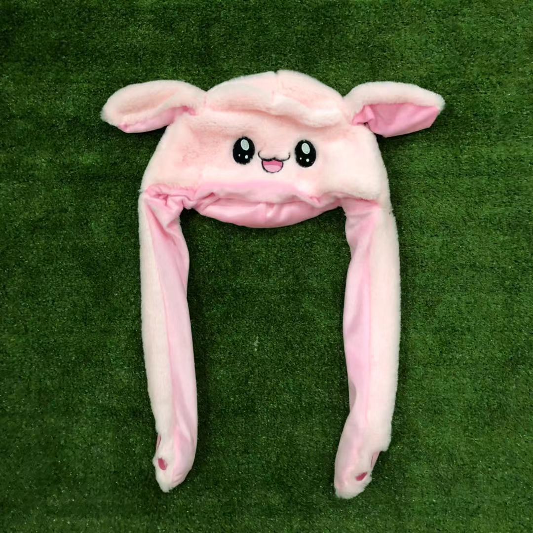 Hat New Moving Rabbit Ear Hat Airbag Hat Plus Velvet