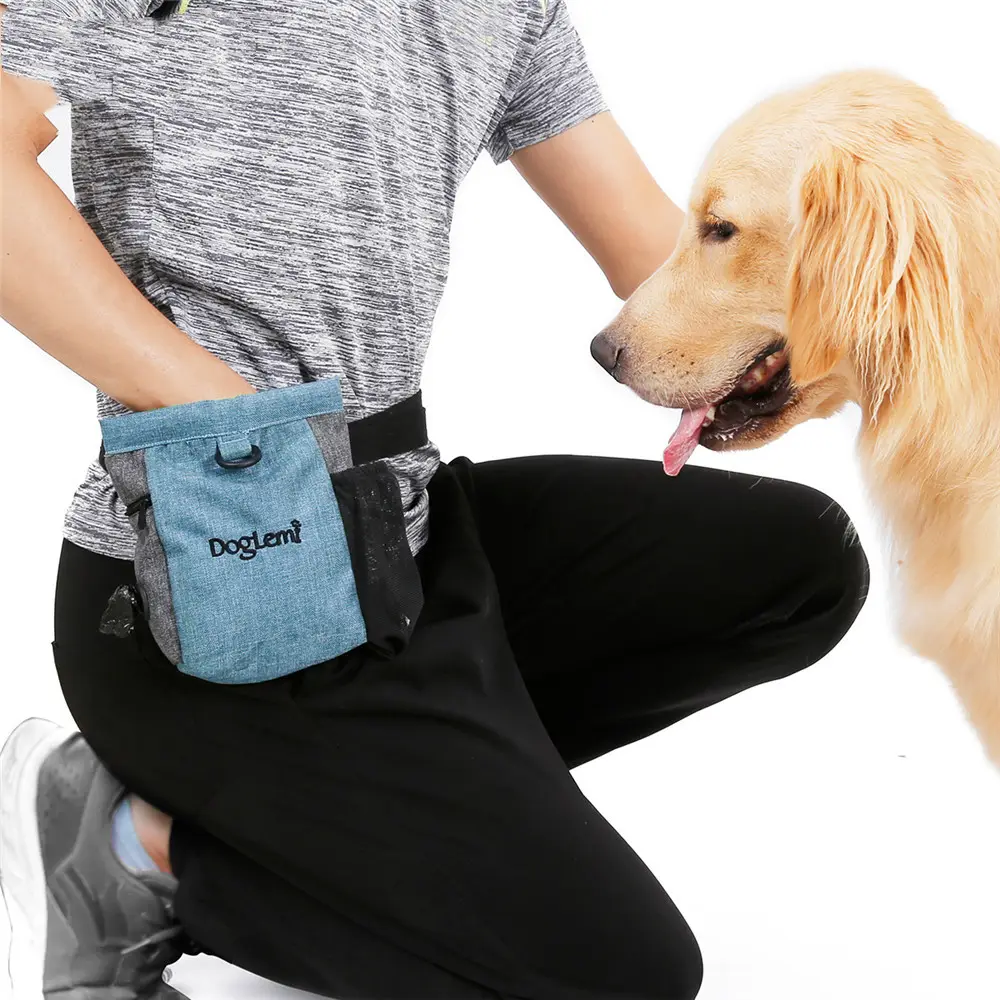 Portable Training Dog Snack Bag Canvas Waist