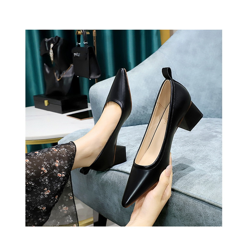 Fashion Thick Heel Versatile Medium Shoes