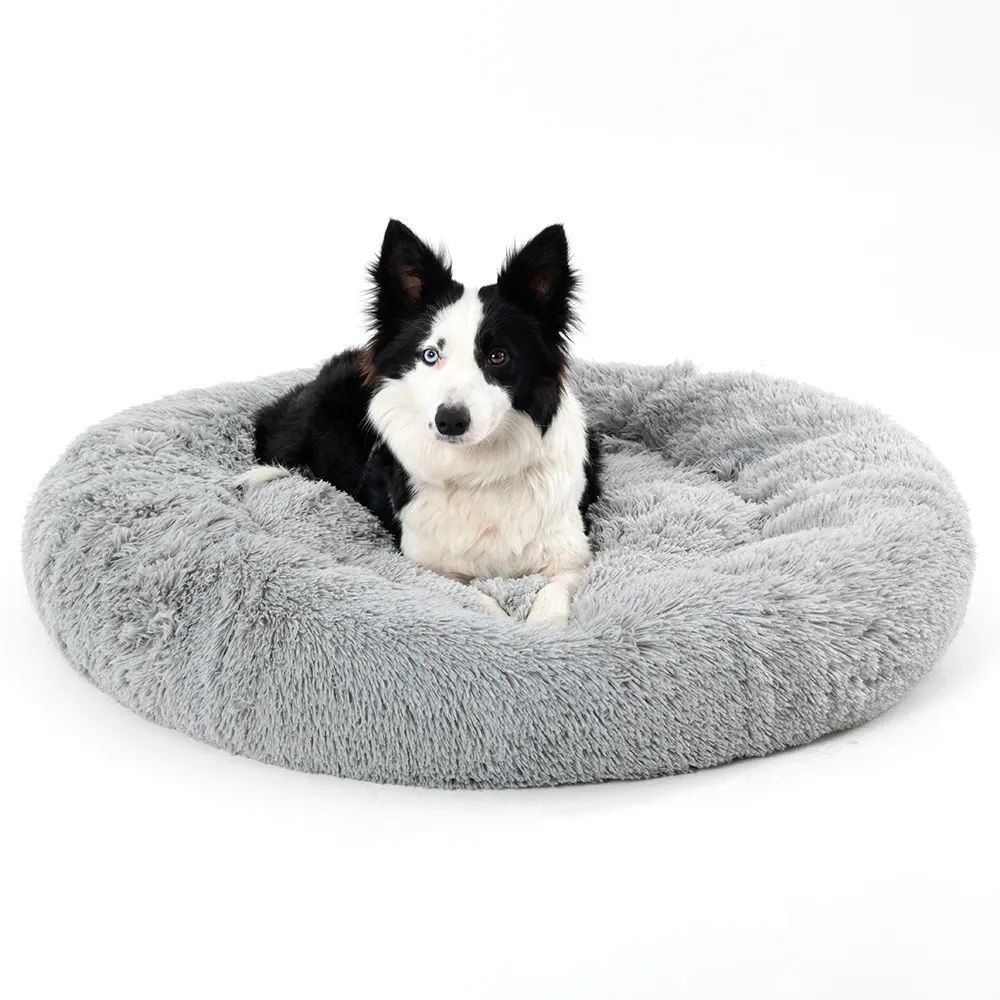 Fluffy Donut Dog Bed Warm Soft Long