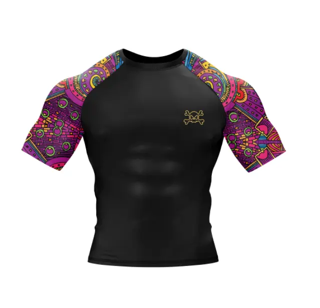 3D Digital Printed Short-Sleeve Sweat-Wicking Quick-Drying Breathable