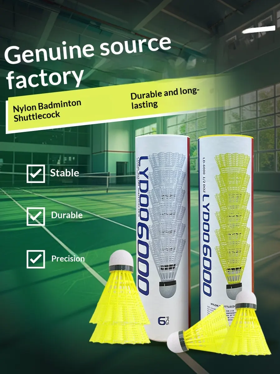LYDOO Badminton Training Nylon Natural Cork Ball