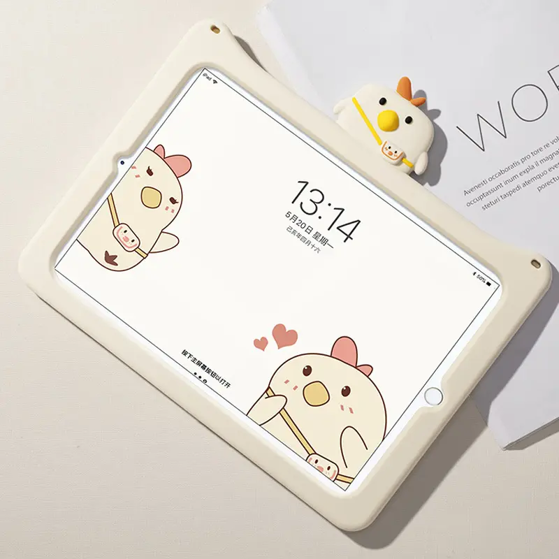 Cute Backpack Chicken Tablet Silicone Cover