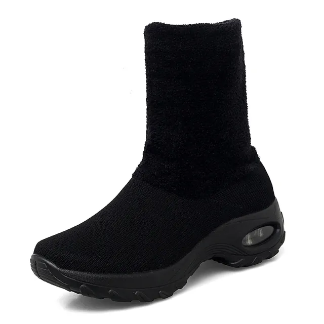 Lightweight Tall And Velvet Warm Snow Boots Black - Shop at LoveMi